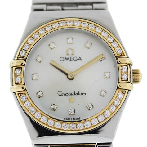 omega constellation watch diamond bezel|Omega Constellation chronometer watch value.